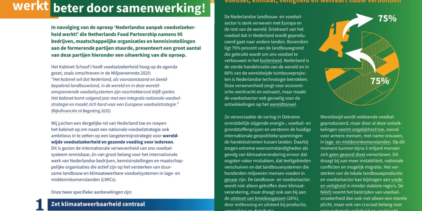 Oproep Nederlandse aanpak wereldwijde voedselzekerheid werkt beter door samenwerking 1 1