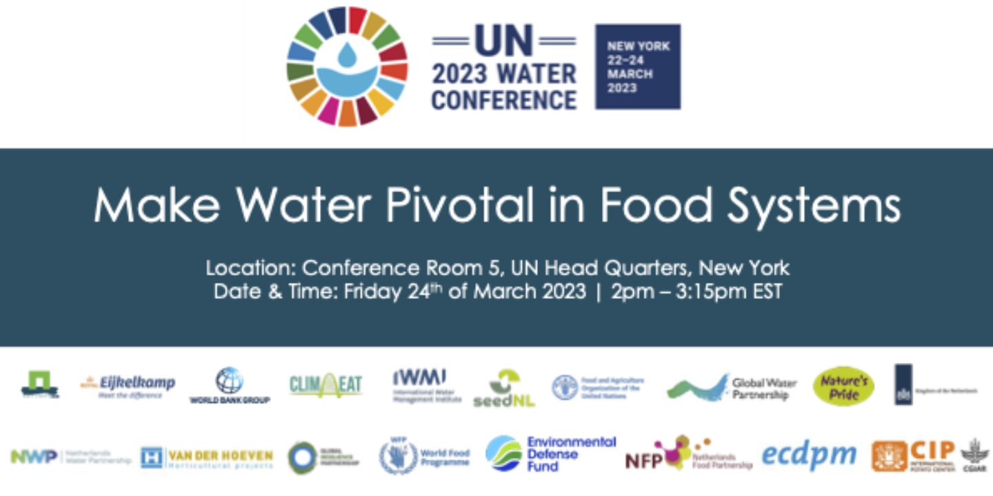 Side Event Make Water Pivotal In Food Systems UNWC24 March